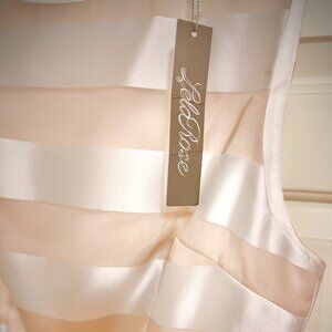 LELA ROSE STRIPE ORGANZA FULL SKIRT DRESS Size 8